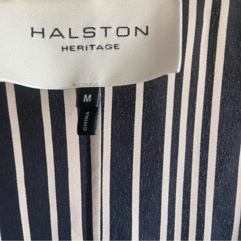 Halston Heritage Long V-Neck Self-Tie Kimono Jacket 100% Silk Sz - Picture 5 of 9